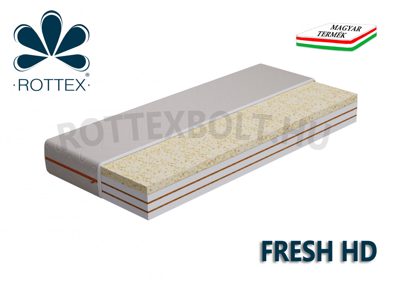 Rottex Fresh HD (aircell hab, kókusz, memory matrac)