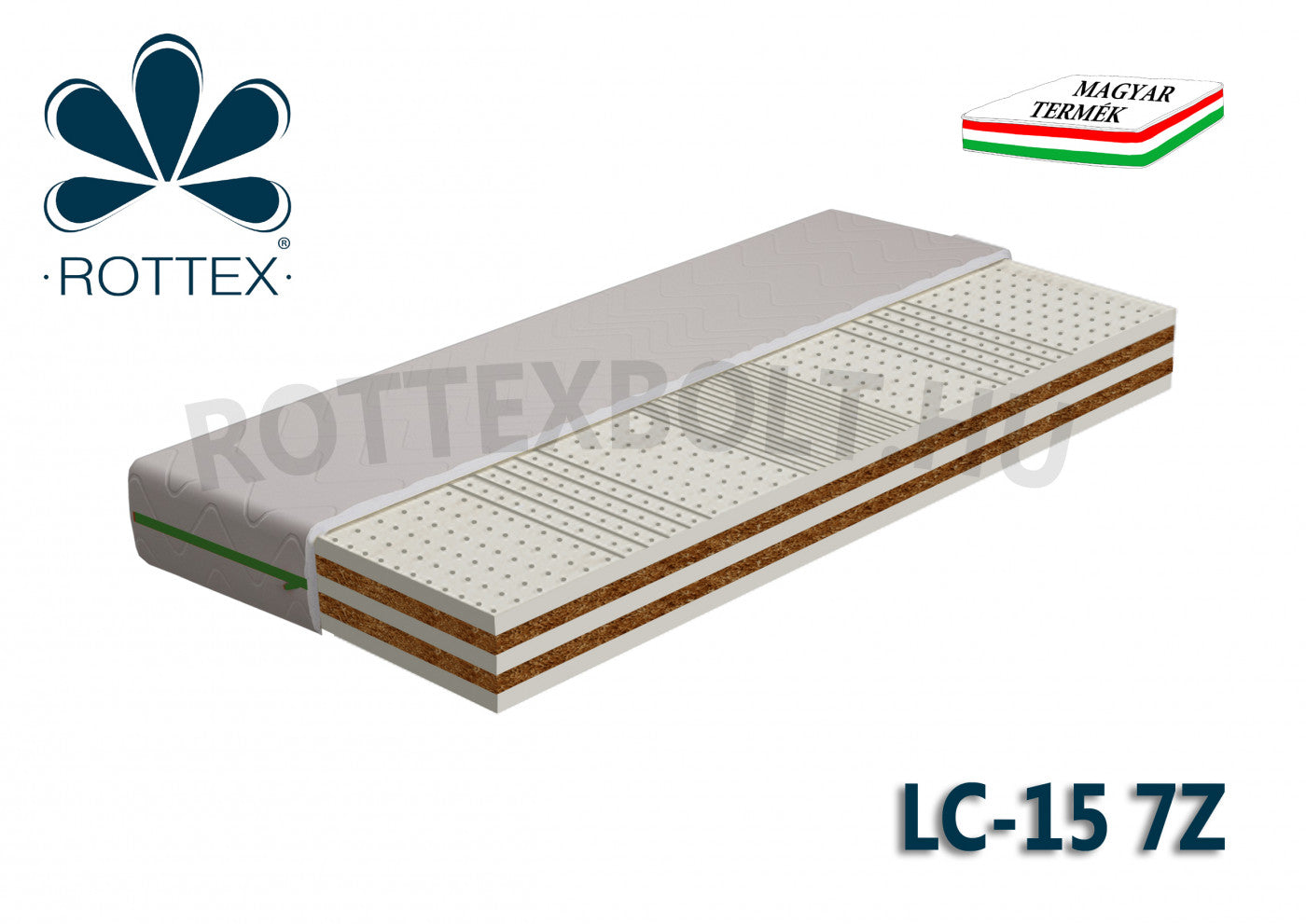 Rottex LC 15-7Z (Latex, kókusz biomatrac)