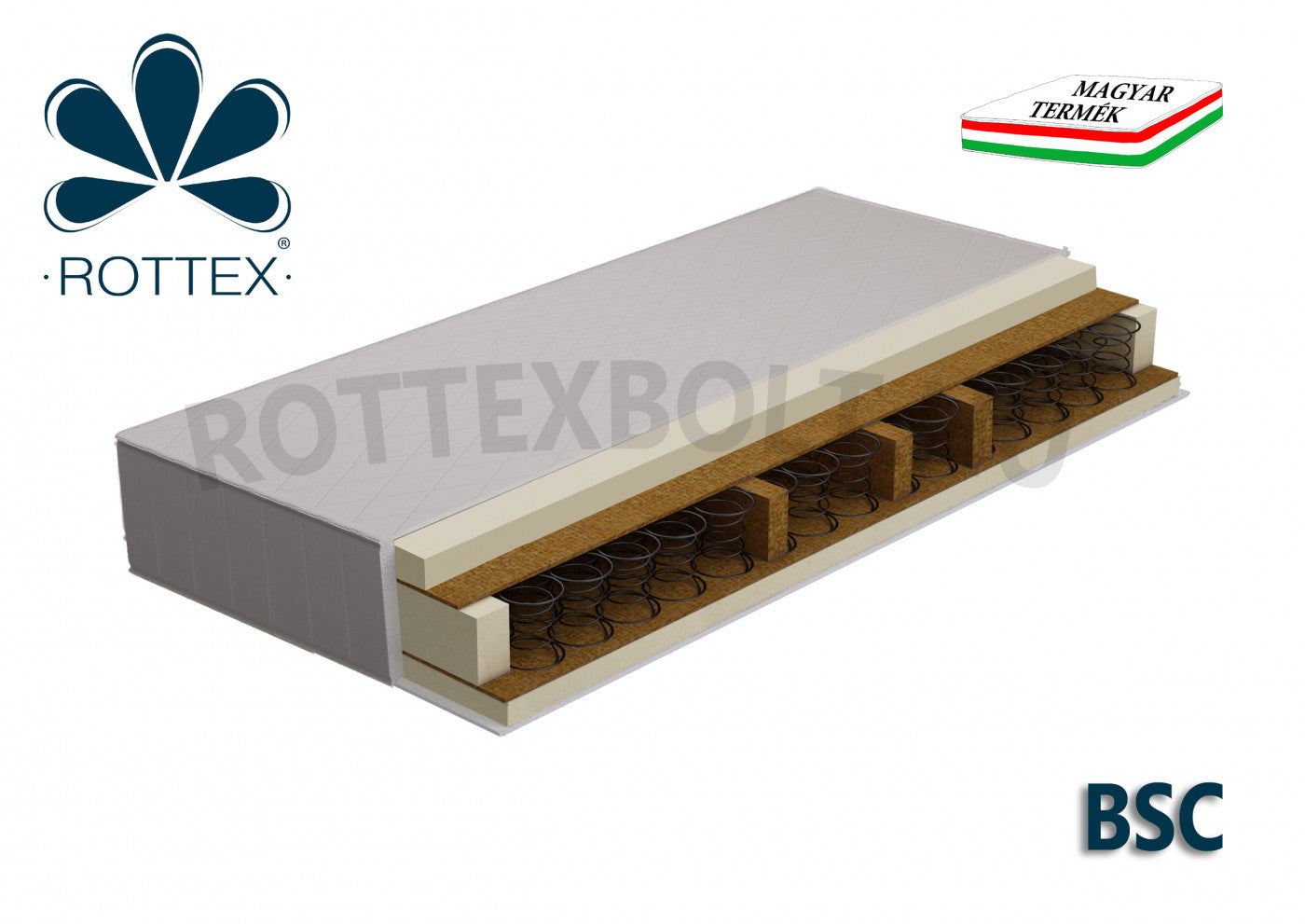 Rottex BSC (Bonell rugós kókusz matrac)