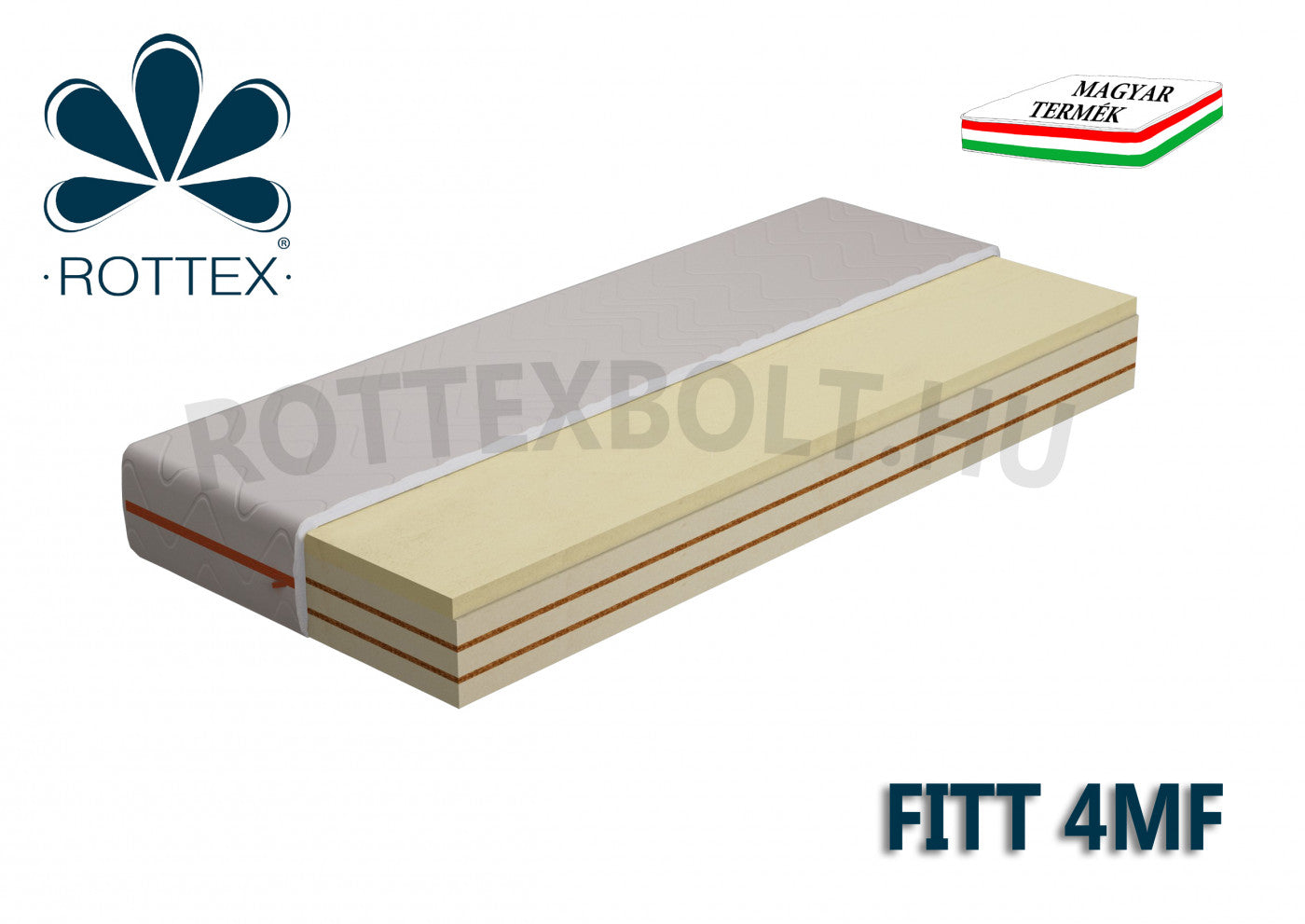 Rottex Fitt 4MF (aircell hab, kókusz, memory matrac)
