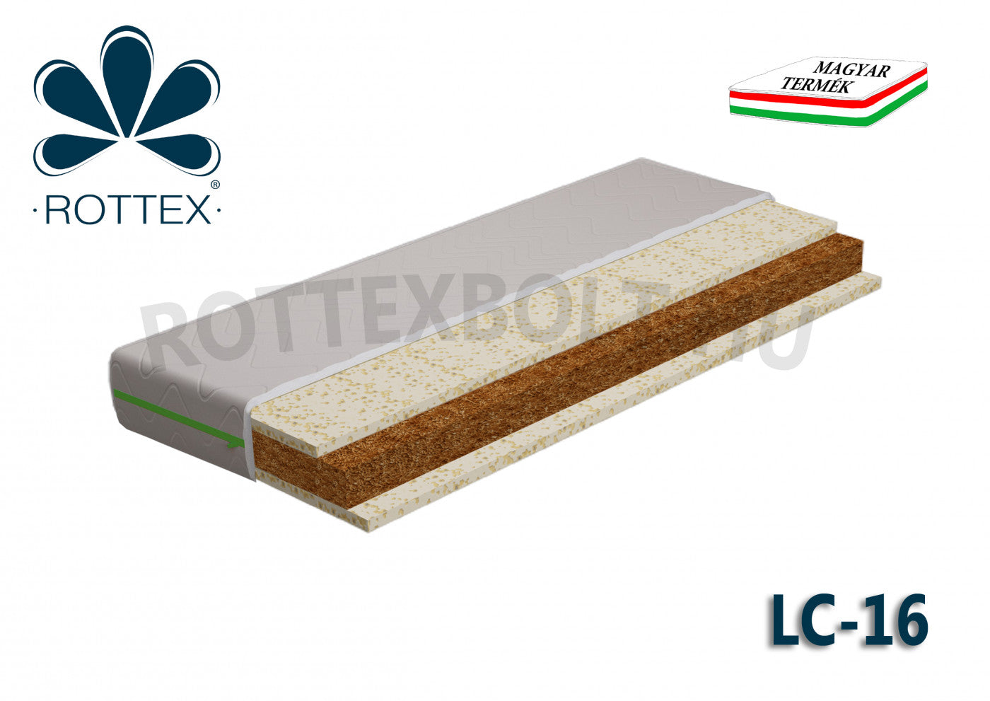 Rottex LC 16 (latex, kókusz biomatrac)
