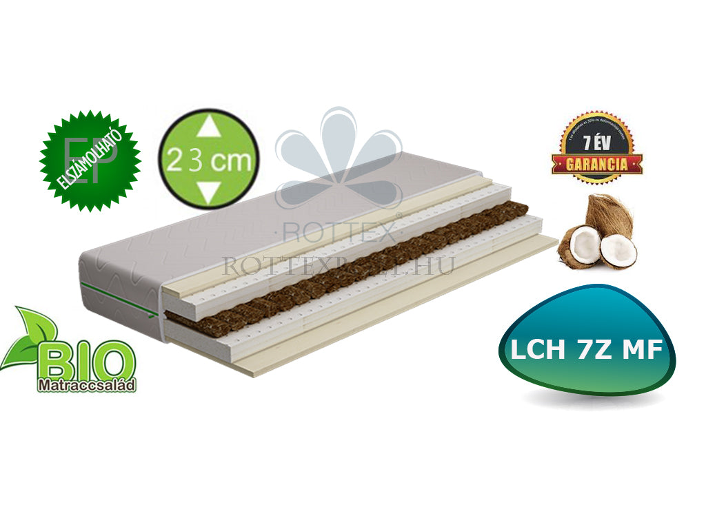 Rottex LC-H 7Z MF(latex-kókusz biomatrac memóriahab réteggel)